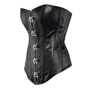 New Arrival Soft Leather Breathable Firm Control Overbust Corset Boned Burlesque Bustier Lingerie Top Customized Color Seamless - Product Image 2