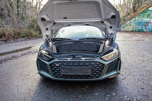 Audi R8 Spyder V10 Performance Quattro Cabriolet 2021 certifiée, d'occasion en excellent état, boîte automatique, conduite à gauche, turbo électrique foncé - Product Image 3