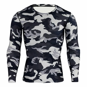 Best Apparel Quality Men Sublimation Long Sleeve Fitness Camo <b>Compression</b> <b>Shirt</b> MMA Rash guards - Product Image 2