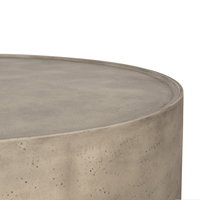Table basse ronde en fibro-ciment décorative moderne de haute qualité avec logo personnalisé, mobilier d'extérieur pour hôtel et villa