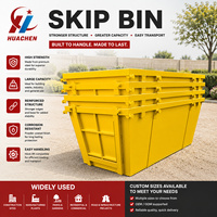 Conteneur à déchets en acier Q355, bac à déchets robuste à roulettes pour le recyclage des déchets de construction et les applications commerciales