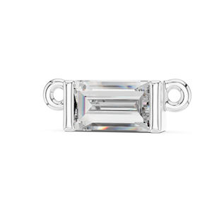 Pendientes de Oro Amarillo de 14K con Diamantes Redondos Cultivados en Laboratorio, Corte Baguette, para Mujer |   Pendientes de Fiesta |   Diamante Cultivado Nuevo - Product Image 3