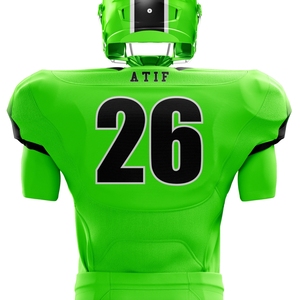 Uniforme de fútbol americano para hombres, pantalones de Jersey verdes y negros personalizados, aparejos transpirables, sarga, ropa deportiva duradera, Kit de entrenamiento - Product Image 3