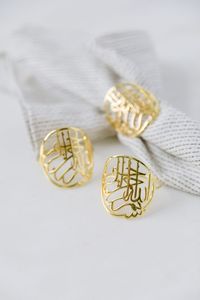 Premium Designer Metal Napkin <b>Ring</b> For Luxury Homes Combining Functionality With Decorative High End Table Style - Product Image 6
