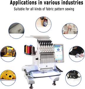Máquina de Bordar Comercial con 1000 rpm, Computarizada de Una Cabeza con 12 Agujas y 5 Millones de Patrones de Bordado, Área de 20x30cm - Product Image 3