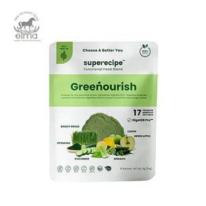 Greenourish ผงสีเขียวซูเปอร์ฟู้ดปรุงแต่งอายุ24เดือนผสมอาหารแบบอเนกประสงค์สำหรับสุขภาพลำไส้ - Product Image 1