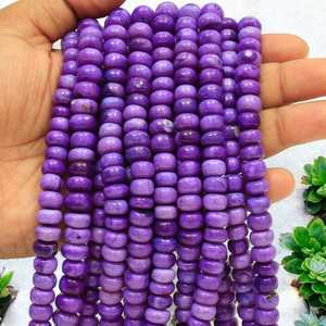 Perles rondes lisses opale violette naturelle brin 15 pouces 7mm à 10mm perles de pierres précieuses en vrac pour la fabrication de bijoux en gros en vrac - Product Image 4