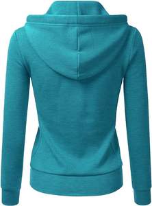 Sudadera con capucha y cremallera de algodón de invierno de alta calidad con logotipo personalizado OEM para mujer, jersey de gran tamaño, capucha transpirable, ropa de calle con estampado abullonado, gran oferta - Product Image 4