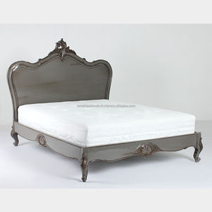 Cama de madera de caoba vintage de alta calidad n. ° 3002 para hogar, villa, hotel o apartamento, dormitorio - Product Image 2