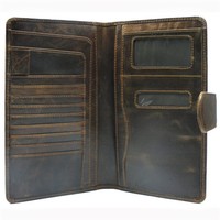 Funda de cuero para pasaporte hecha a medida, funda para tarjeta de embarque con ranuras para tarjetas de crédito, ventana transparente, ranura para tarjeta de identificación, soporte para bolígrafo