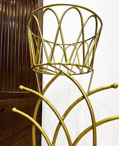 Maceta de alambre de oro de metal con soporte para la decoración del restaurante de la boda del hogar al mejor precio de la India - Product Image 3