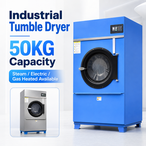 Séchoir industriel GQ-100 50 kg, 27 kW, 380 V, 33 tr/min, chauffé à la vapeur, électrique ou au gaz, pour blanchisserie - Product Image 3