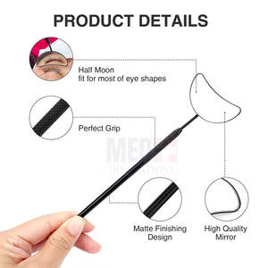 Espejo profesional de extensión de pestañas de acero inoxidable al por mayor, aplicador OEM, punta de volumen para uso en belleza - Product Image 2