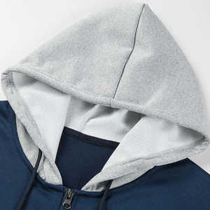 <b>Men's</b> Winter Casual Solid Hooded Track Suit Custom Logo 100% Polyester Breathable Streetwear Wholesale Sets - Product Image 5