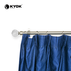 KYOK - Adornos para Barra de Cortina, Cristal Transparente, Modernos y Elegantes, Forma de Cilindro, Diámetro de 0.75-0.99 Pulgadas - Product Image 5