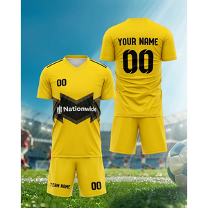 Ensemble de maillots de football américain personnalisables - Nom personnalisé, numéro, nom de l'équipe imprimés, tissu respirant à séchage rapide 100% polyester - Product Image 4