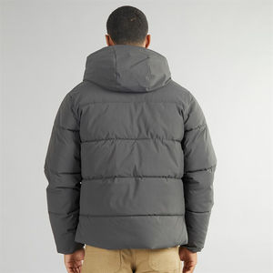 Blouson matelassé pour homme, chaud, hiver, coupe slim, col montant, logo sur le devant, imperméable, personnalisé - Product Image 3