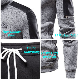 Vente en gros Survêtement de sport pour hommes Pull personnalisé à capuche Jogger Ensemble de pantalons de survêtement Tenues d'hiver chaudes et respirantes Techniques imprimées - Product Image 6