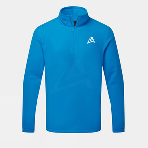 Sudaderas con cremallera de cuarto de pie para hombre de alta moda del fabricante 100% algodón estampado sólido para la temporada de invierno talla XS - Product Image 1