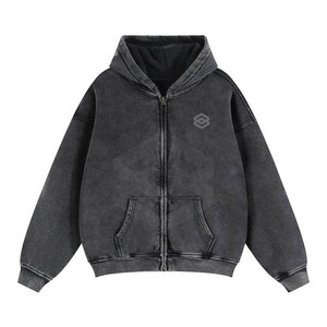Sweats à capuche surdimensionnés en coton 100% de haute qualité, unis, personnalisés, pour hommes, nouveau design - Product Image 1