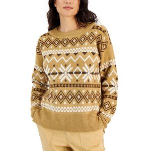 Cardigan Pullover Fair Isle da Donna Style & Co, Giallo, Taglia XS, Traspirante, Stile Coreano per l'Inverno, Abbigliamento Casual - Product Image 1