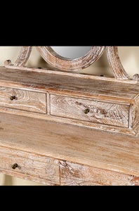 Table console en bois massif de qualité supérieure, design élégant, étagère de rangement convertible, mobilier traditionnel pour salon, maison, hôtel, école - Product Image 4