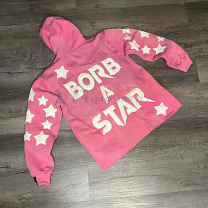 Sweat-shirt à capuche pour homme avec broderie usée, coupe décontractée, streetwear, pour un usage quotidien, léger, sweat-shirt à capuche pour homme avec broderie usée - Product Image 6