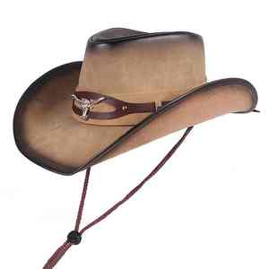 Sombreros de Vaquero de Cuero Personalizados Unisex, la Mejor Calidad, Cálidos, Transpirables, Ropa Deportiva para Adultos, Casual para Exteriores, Cuatro Estaciones, Servicio OEM - Product Image 4