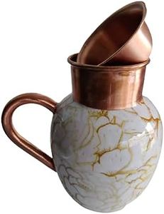 Carafe à eau en cuivre pur à design martelé, très vendue, pour la cuisine et la décoration de table, compatible lave-vaisselle et micro-ondes, pour la maison, les hôtels et les restaurants - Product Image 2