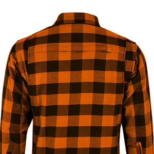 Mens <b>Womens</b> Heavyweight Flannel Moto <b>Shirt</b> Orange Black 3 Layer Protective Flannel <b>Lumberjack</b> Armored Motorcycle Gear <b>shirt</b> - Product Image 5