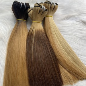 EXTENSIONES DE CABELLO HUMANO RECTO SUPER DOBLE DRENAJE DE DONANTE CRUDO MEJOR VENTA - Product Image 2