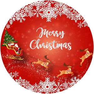 Jupe de sapin de Noël simple, couleur unie, ronde, en tissu doux pour couvrir la base du sapin de Noël, décoration festive pour la maison - Product Image 3