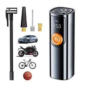 Gonfleur de pneus sans fil rechargeable 150 PSI avec affichage numérique, pompe à air portable pour voiture, moto, vélo, ballon - Product Image 2