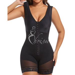 Maille fermeture éclair bas entrejambe Compression corps façonnage costume 1pc femmes <span class=keywords><strong>grande</strong></span> <span class=keywords><strong>taille</strong></span> une pièce Shapewear, post-partum minceur ventre - Product Image 5