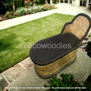 Prix le moins cher Vente d'usine Chaise de plage noire en bambou légère écologique faite à la main Chaise longue de soleil en plein air d'Inde - Product Image 4