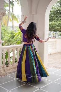 คอลเลกชั่น navratri Roman กับ Gota patti และ gamthi ผู้ผลิต lehenga choli จาก surat ในอัตราที่ต่ำที่สุด - Product Image 6