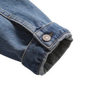 Chaqueta Vaquera Clásica para Hombre al por Mayor, 100% Algodón, Azul Medio Lavado, Casual, con Botones Delanteros, Corte Regular, Ropa de Calle - Product Image 6