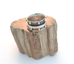 Anillos de banda giratoria de Plata de Ley 925 para mujer, ajuste de bisel hecho a mano, joyería de boda y fiesta antiansiedad - Product Image 4