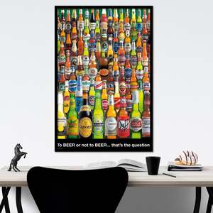 Póster Moderno 'To Beer or Not to Beer' en Lienzo para Decoración de Pared - Product Image 1