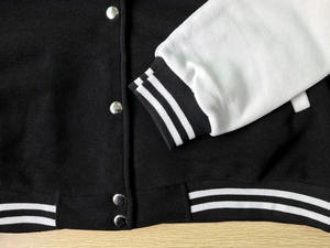 Hot Sale Men Varsity Bomber <b>Jacket</b> Winter Canvas Stand Collar Front Logo High Street Style Eco-Friendly Breathable <b>Patchwork</b> - Product Image 5