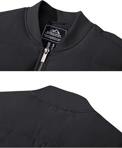 Veste coupe-vent matelassée pour homme personnalisée avec capuche, vêtements décontractés de la plus haute qualité, fine, longue et couleur personnalisable - Product Image 5