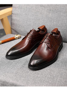 Men's Genuine Leather Formal Business Footwear Classic Oxfords Cowhide Dress Shoes Men's Leather Loafers Shoes for Office Party - Product Image 3