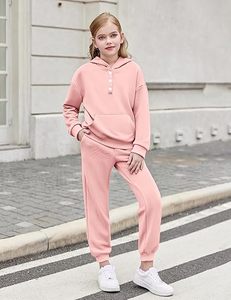 เสื้อฮู้ดแขนยาว ลายเรียบ คุณภาพสูง ระบายอากาศได้ดี สำหรับฤดูใบไม้ร่วงและฤดูหนาว ชุดกีฬาเด็ก ผ้าผสม สำหรับเด็กผู้หญิง ใส่ได้ทุกวัน - Product Image 3