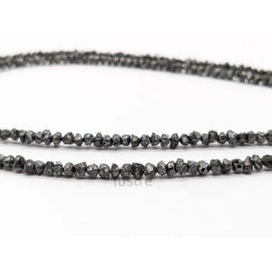 BESTSELLER Perles de diamant brut noir non taillé 100 % naturel, brins de diamants en vrac pour la création de bijoux personnalisés, cadeau d'anniversaire - Product Image 5