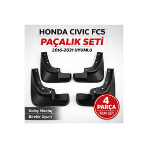 Juego de 4 Protectores de Ruedas para Honda Civic FC5 2016-2021, Guardabarros, Cubierta Antipolvo Compatible - Product Image 2