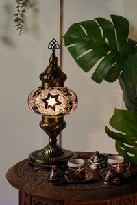 Lampe en mosaïque d'aluminium de décoration haut de gamme pour un éclairage intérieur luxueux avec une finition en mosaïque réfléchissante colorée - Product Image 6