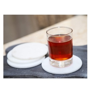 Posavasos de taza de té de piedra Natural de mármol de estilo clásico ecológico, posavasos antiadherente, venta al por mayor, soporte de madera, alfombrillas y almohadillas para uso en la mesa del hogar - Product Image 4