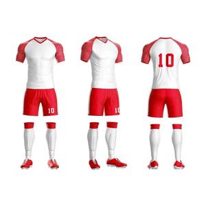 Conjunto de camiseta de fútbol de poliéster 100% hecho a medida con pantalones cortos transpirables, ropa deportiva de alta calidad a la venta - Product Image 6