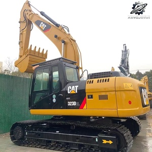 Excavadora de cadenas CAT323D2L usada, 23 toneladas, cucharón de 1.2m³, marca original japonesa, excavadora grande para construcción, pocas horas de uso, certificación CE - Product Image 2