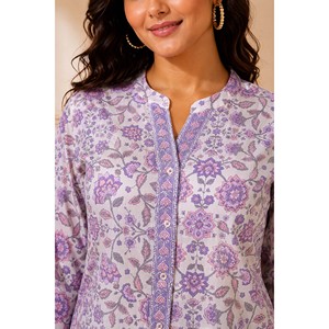 Top corto informal morado Mehfil-E-Ishq Nargis - Product Image 2